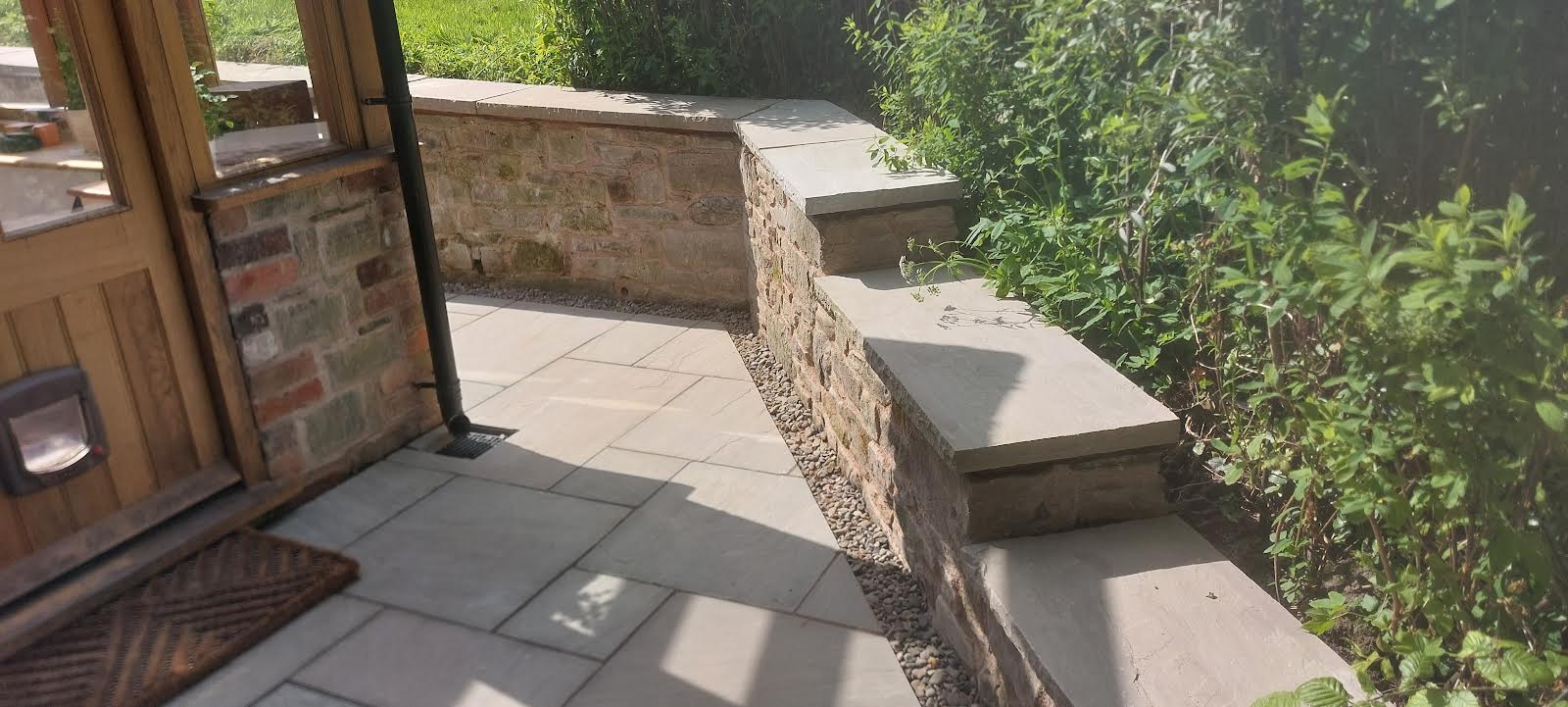 Stone walling, copings, steps and paving